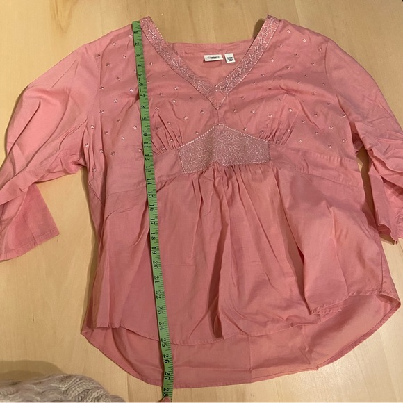 CATO WOMAN US plus size 18/20W. 100% cotton. Pink tunic top. - Picture 5 of 12